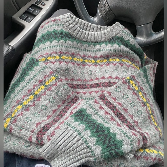 SOLD Vintage Grandpa Sweater - Picture 2 of 4